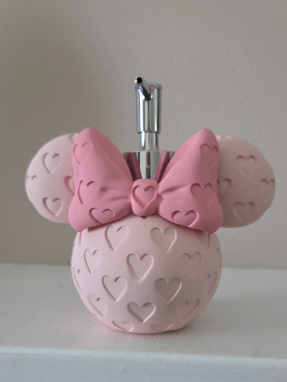 Minnie-Style Heart Bow Soap Dispenser